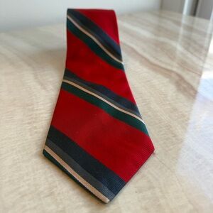 Ferrell Reed Red and Green Striped Tie